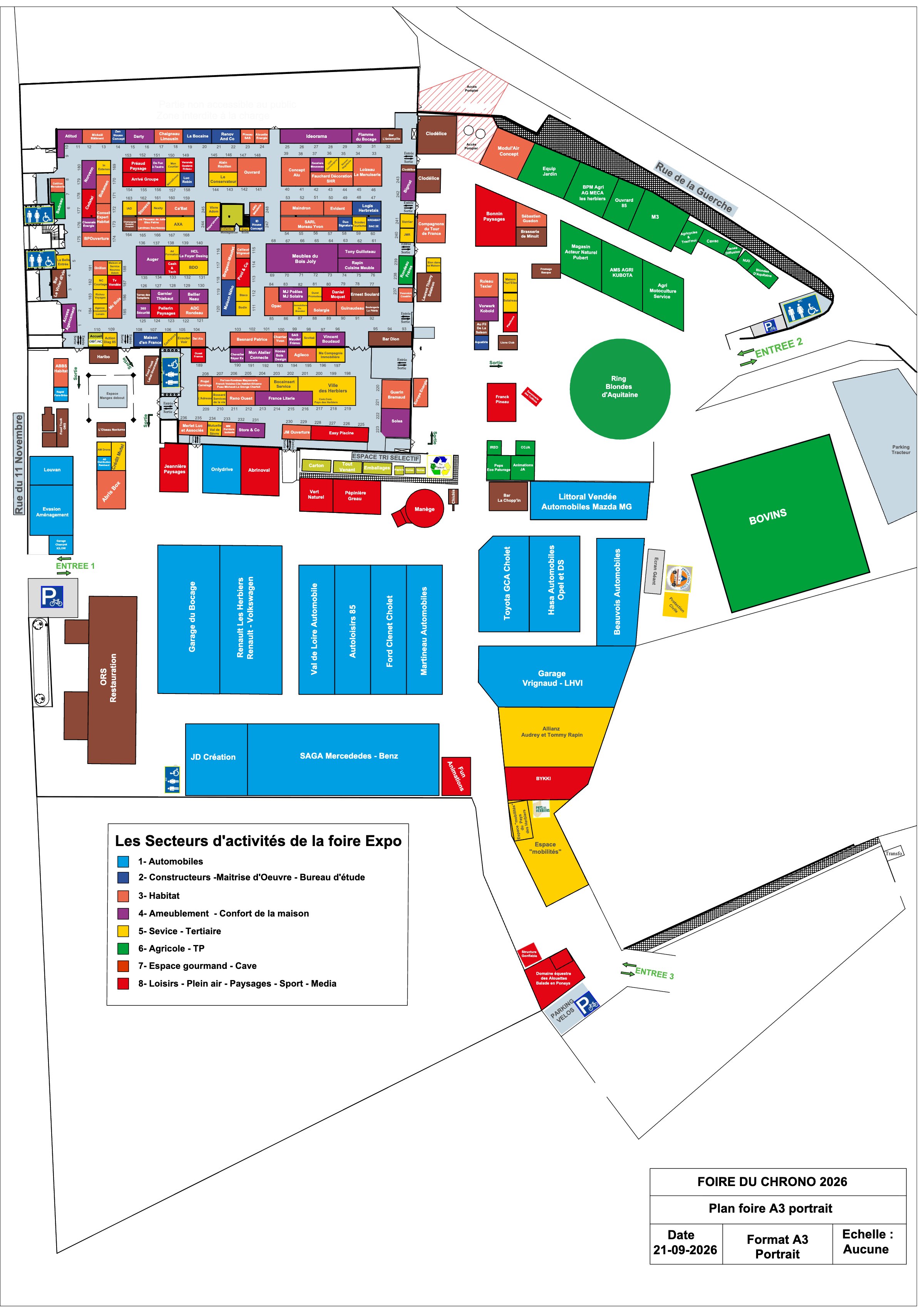 Plan de la foire